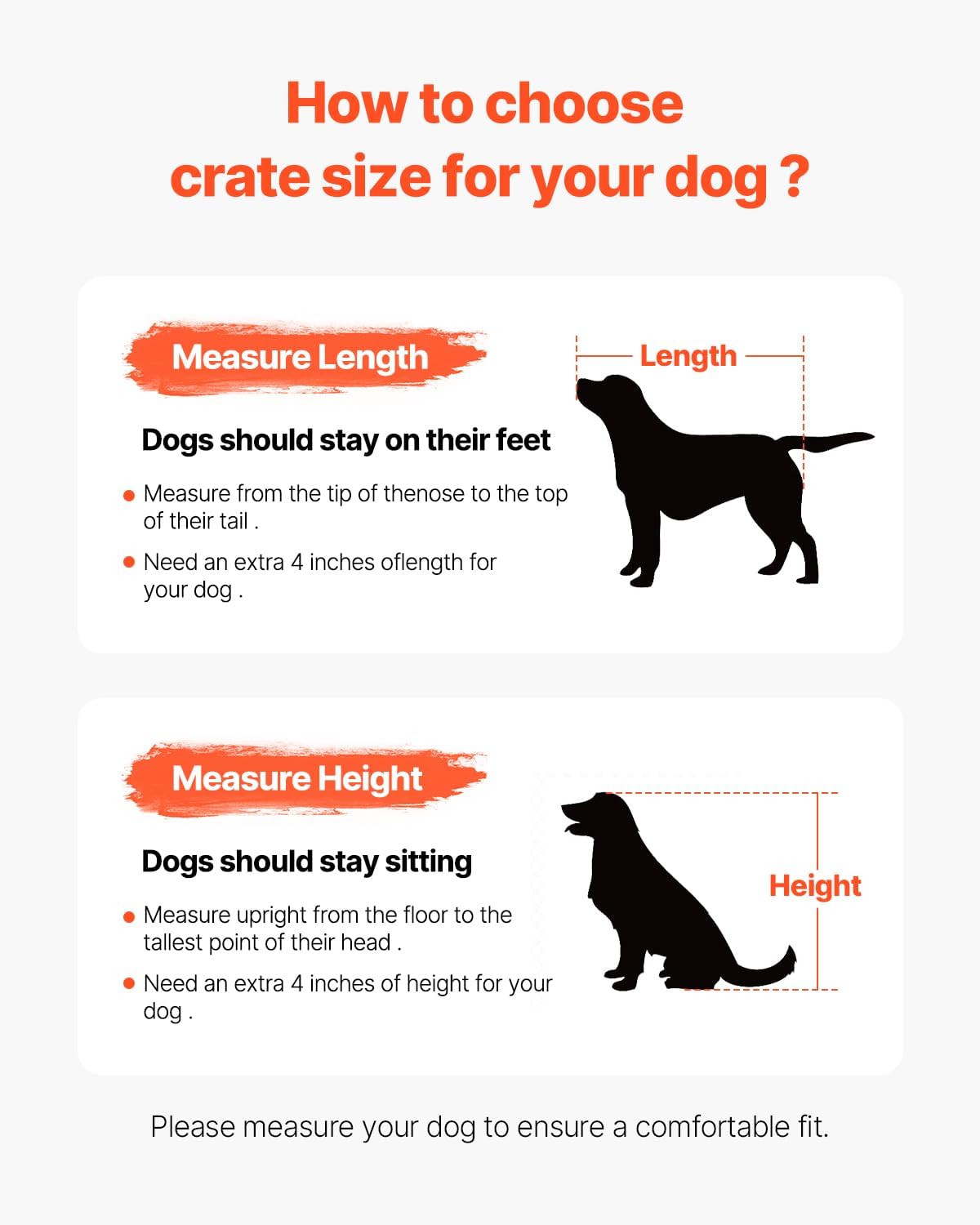 VEVOR 27" Dog Crate Furniture With Double Doors, 2-in-1 Decorative Wooden Kennel End Table, Removable Tray, Holds up to 30 lbs for Small, Medium Dogs - Brown