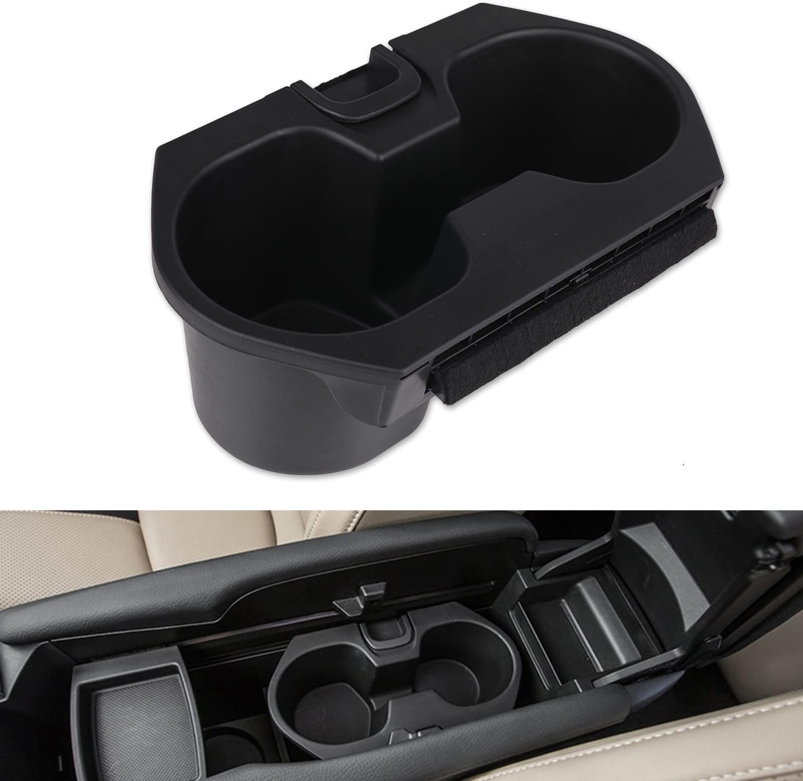 Cup Holder Insert for Honda Civic Cup Holder 2016 2017 2018 2019 2020 2021 Honda Civic Accessories Lx Ex Si Sport Hatchback Center Console Drink CupHolder 83446-TBA-A01ZA