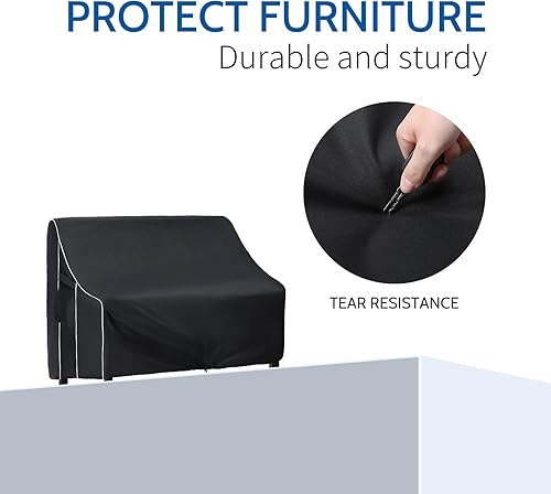 Miniatura 5 de FORSPARK Fundas de sofá para muebles de patio, 85 pulgadas de ancho x 37 pulgadas de profundidad x 35 pulgadas de alto, funda impermeable para sofá