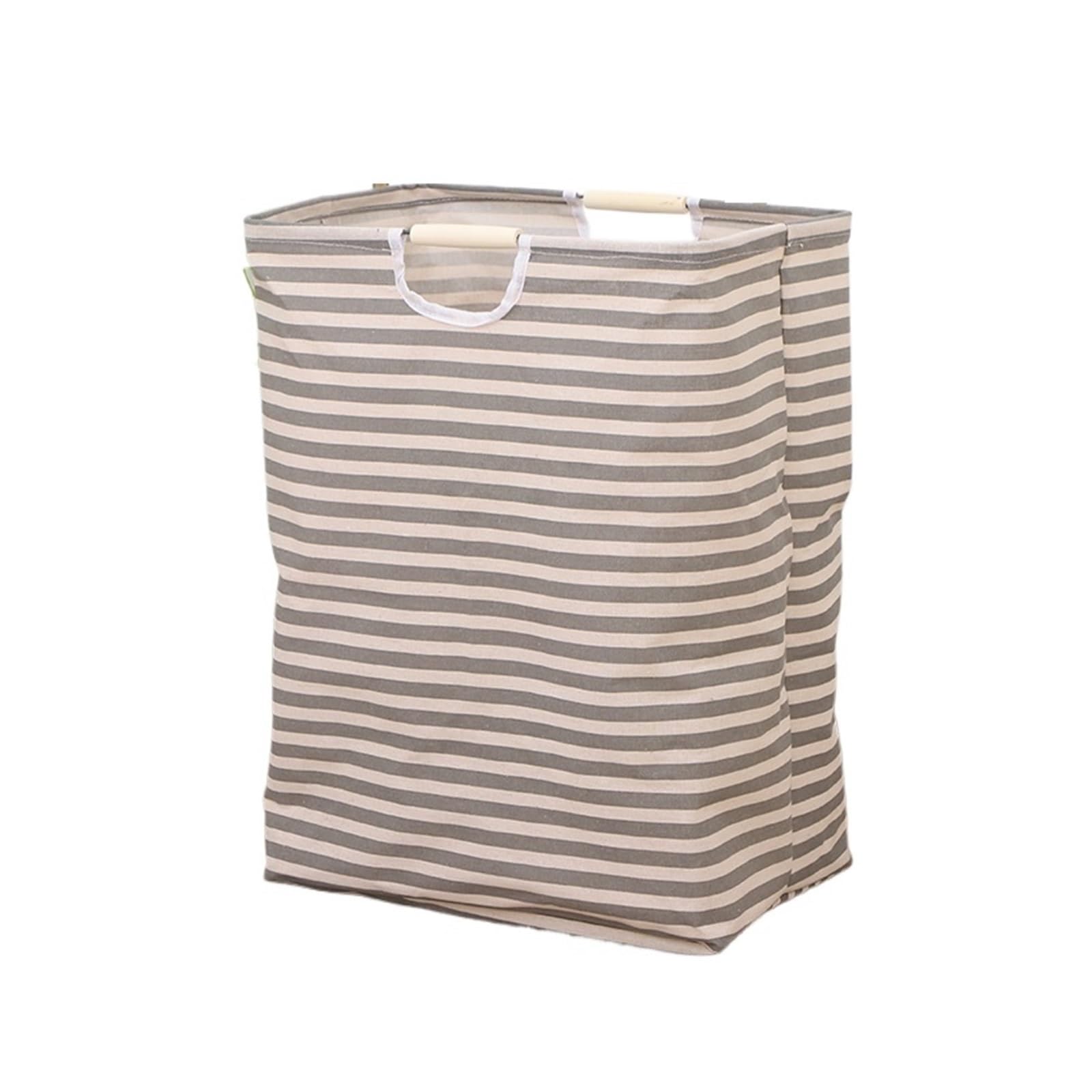 Dirty Clothes Hamper Waterproof Laundry Basket for Household Organizing(Striped styleA)