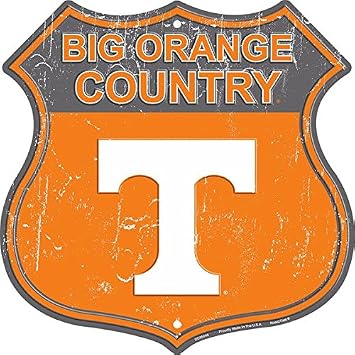 Hangtime Big Orange Country - Tennessee Route Sign 12x12 Aluminum Wall Mount Sign