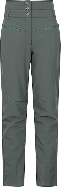 Mountain Warehouse Avalanche Womens High-Waisted Ski Pants - Slim Fit, Stylish Salopettes, Warm Ski Suit, Winter Snow Trousers - Ideal for Snowboarding, Sledges, Skiing