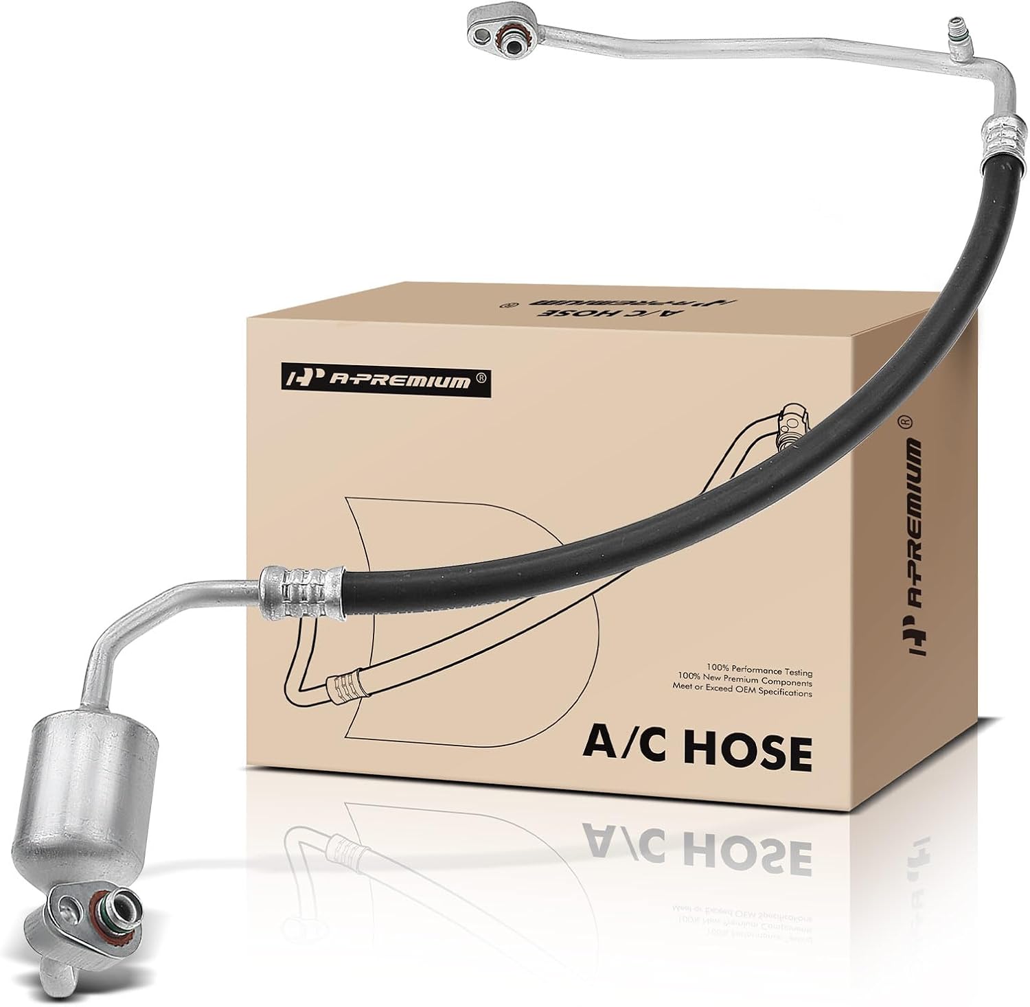 A-Premium A/C Discharge Line Hose Assembly Compatible with Ford F-150, 2010 2011 2012 2013 2014, 6.2L, Compressor to Condenser
