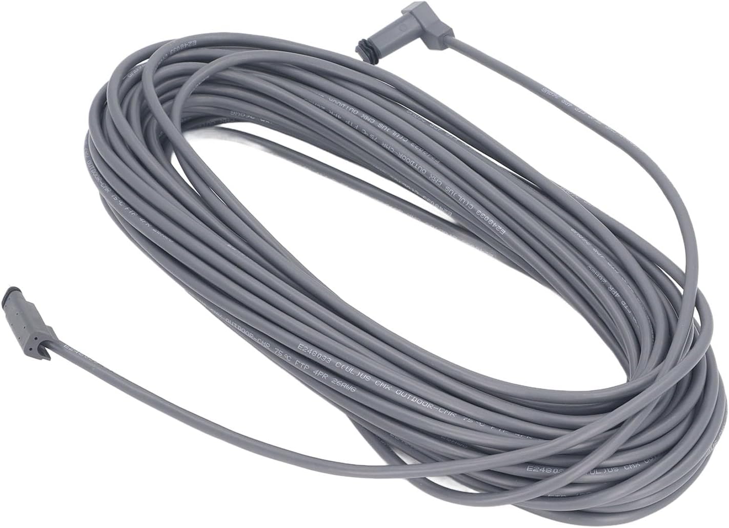 Stable Uninterrupted Connection 75ft Grey Replacement Copper Cable Cord - Robust Construction for Reliable Performance - Easy Installation