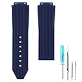 19mm*25mm Big Bang Men's rubber watch strap compatible with Hublot Big Bang series Outdoor Sports waterproof silicone watch band Accessory wristband Bracelet for women