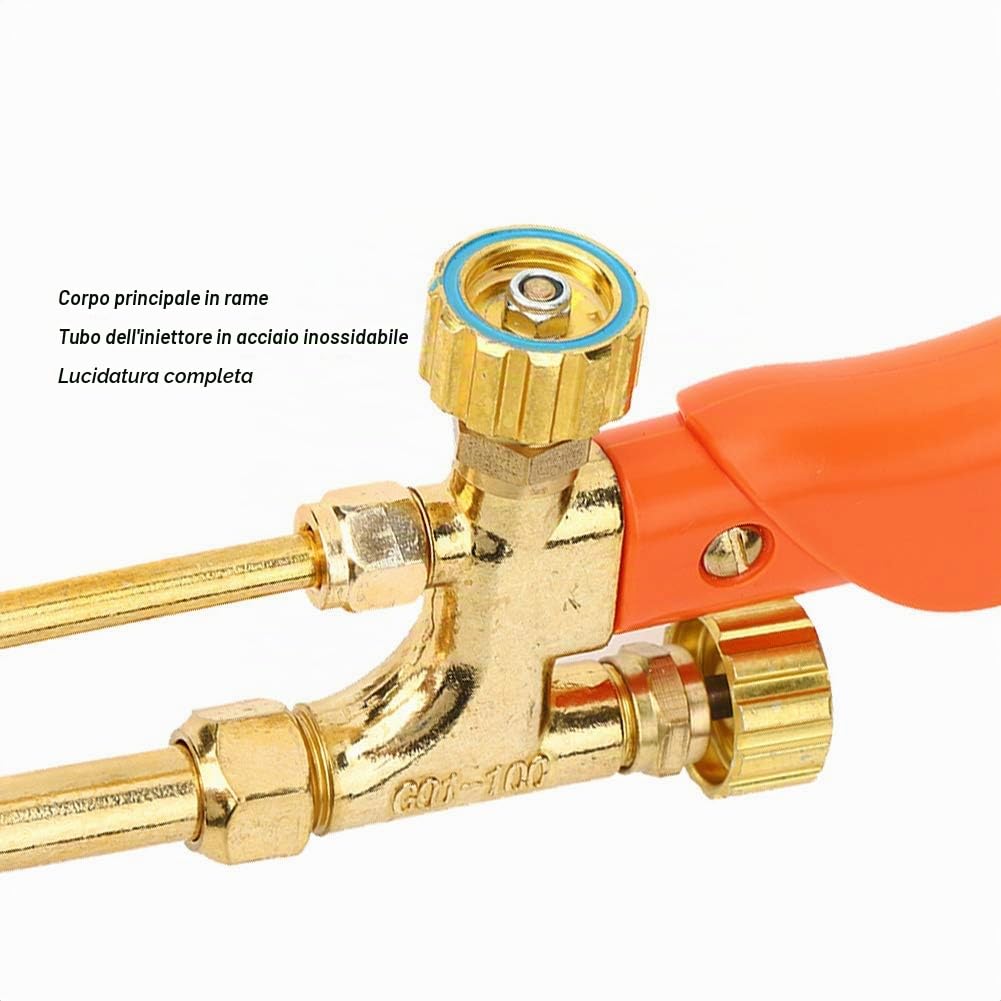 Fafeicy Cannello Taglio Cannello per Saldatura Utensile per Taglio del Gas In Acciaio Tubo Dell'Iniettore per Ossigeno/Acetilene Adatto per Cantieri Macchinari