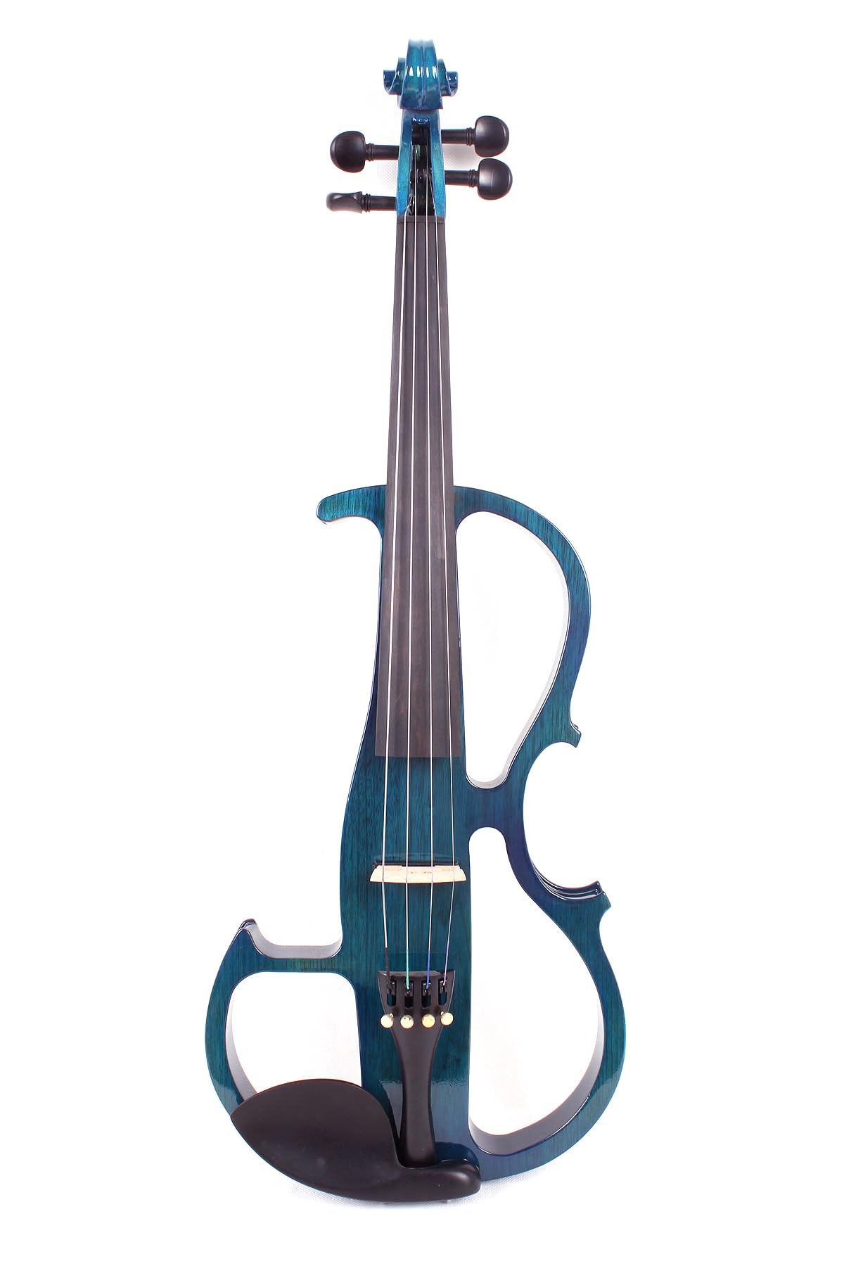 Violino Elettrico a 5 Corde, Violino Silenzioso 4/4 di Dimensioni Standard con Custodia per Studenti, Principianti e Adulti in Stile-EV8 (Nero-5 Corde) (Blu)