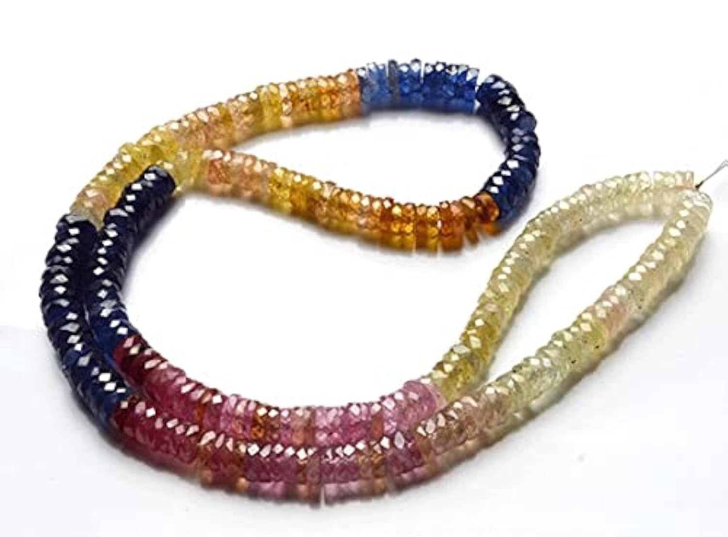 Saphir multicolore AAA perles facettées de qualité gemme LKBEADS