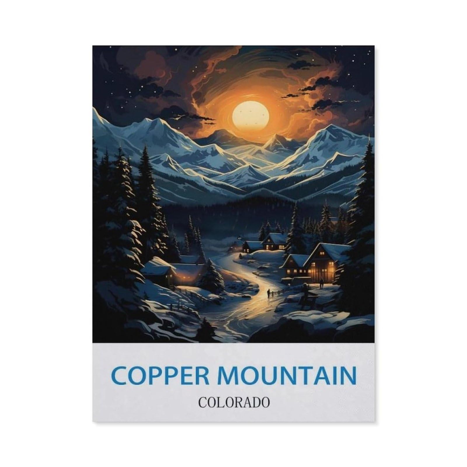 BEAYODKP 5D DIY Diamond Painting kit，Copper Mountain Colorado（30x40cm）
