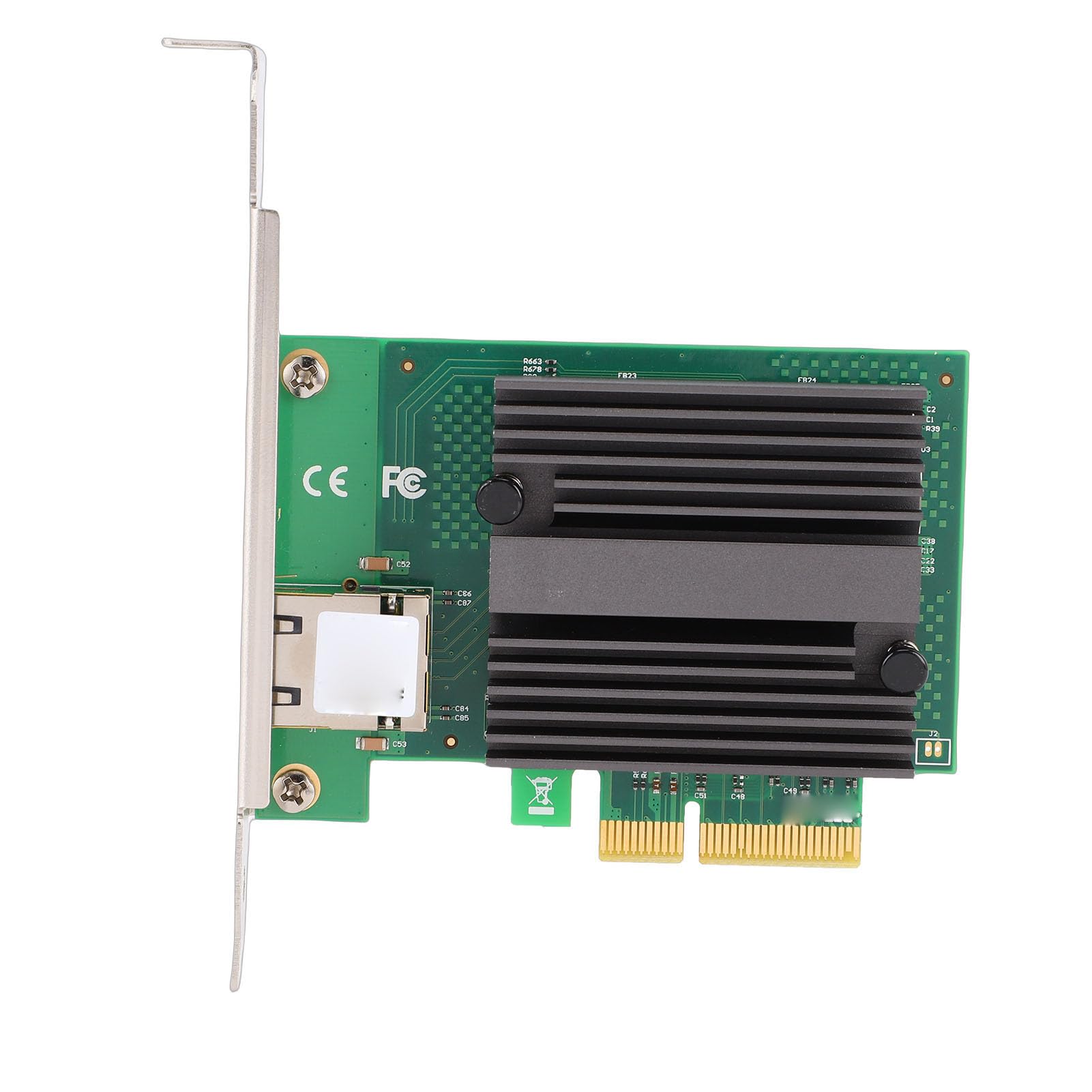 Scheda Adattatore di Rete Ethernet, Scheda di Espansione Gigabit PCIe X4 10G, Placcata Oro con Dissipatore di Calore, Ideale per Controller, Server, NAS e Router