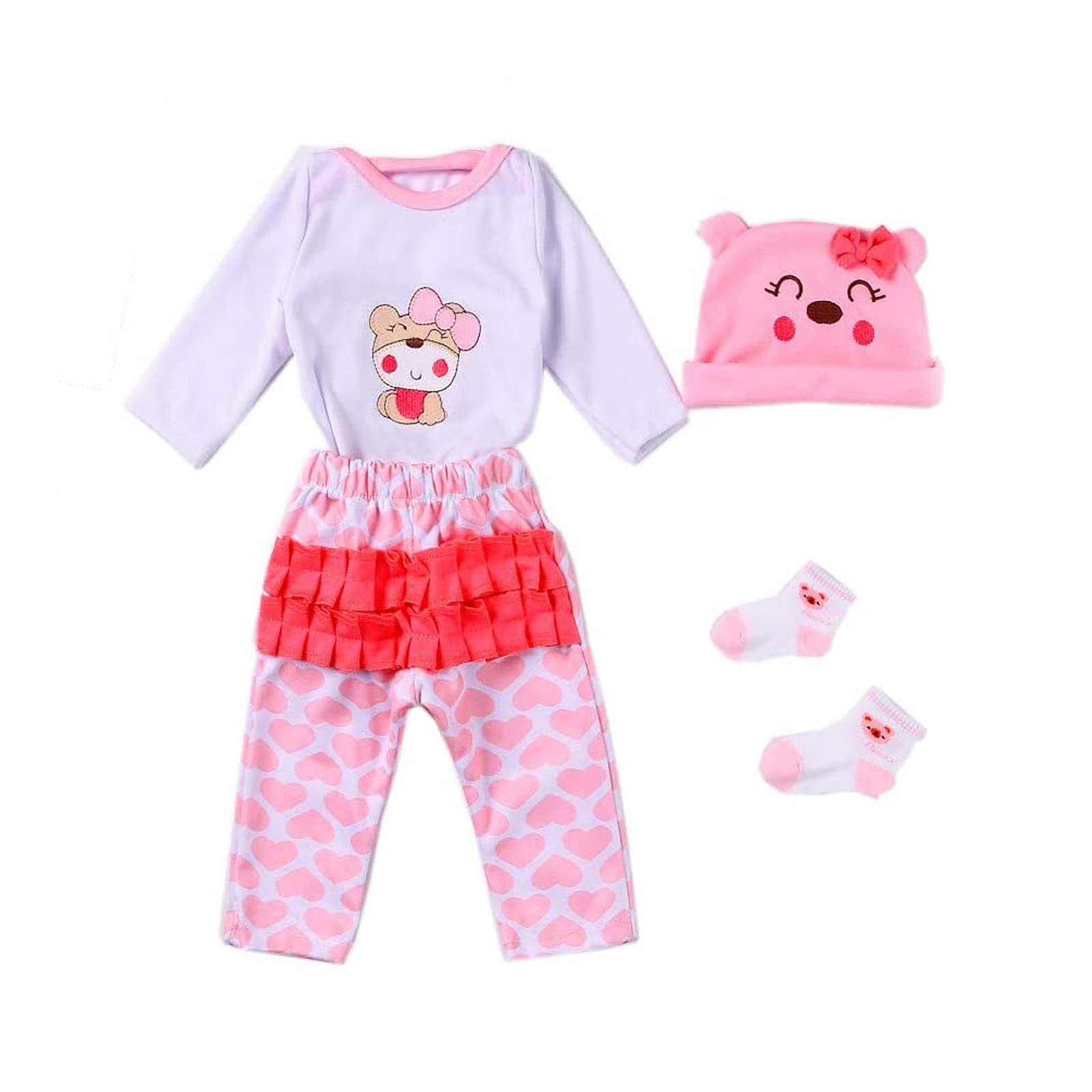 ZIYIUI Reborn Dolls Clothes 20-22 inch Clothing Doll Accessories Outfit Newborn Girl Boy Clothes Reborn Dolls Clothes For 0-3 Months Reborn Doll Kit - Image 2