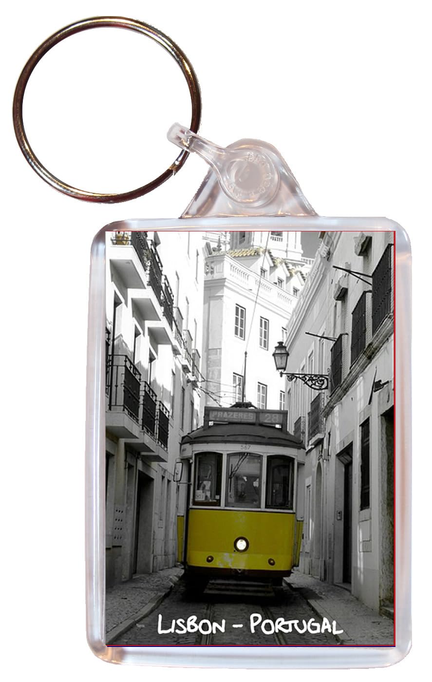 Baked Bean Store Lisbon - Portugal - Double Sided Large Keyring Gift/Present/Souvenir