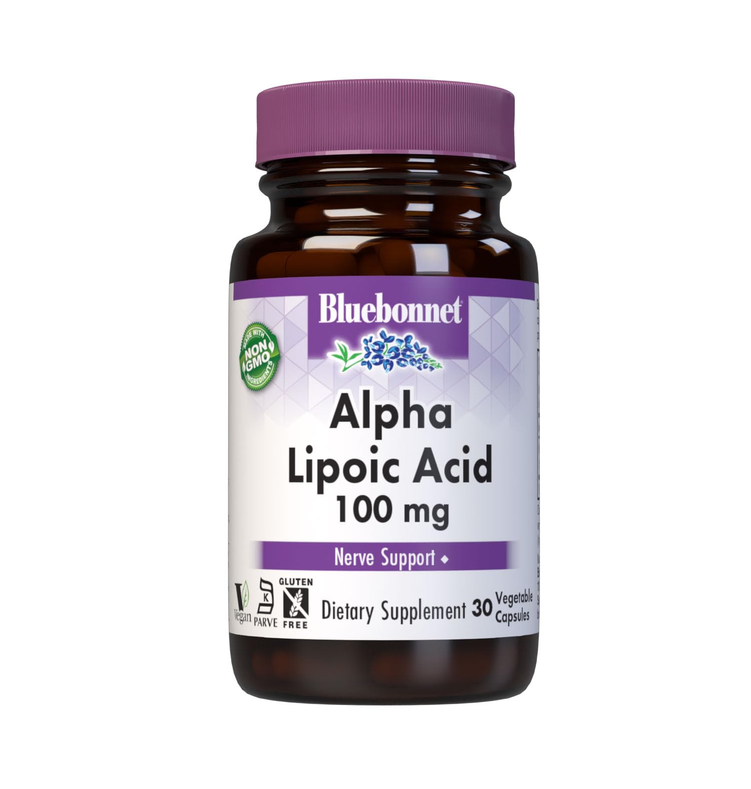 Nutrition Blue Bonnet Alpha Lipoic Acid 100 mg Vegetable Capsules, 30 ct