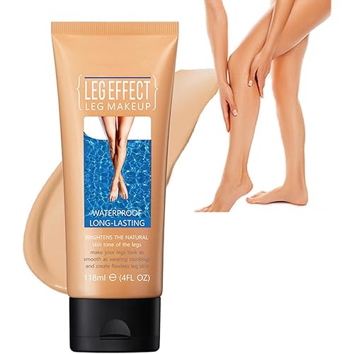 Leg Makeup Waterproof No Transfer, Leg Vein and Body Cover up Makeup for Tattoo Cover Up/Black Skin, Long Last Body Foundation 4 fl oz (Medium Golw)