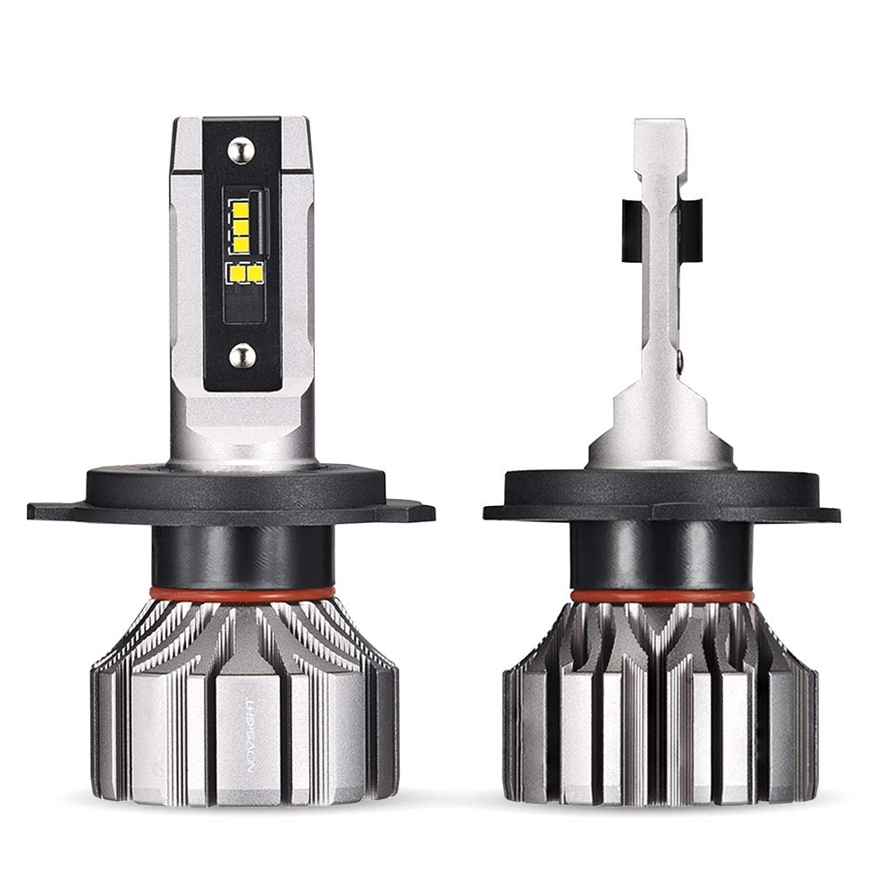 NOVSIGHT H4 LED 360 Regolabile Kit Fari Auto 10000LM 6500K Estremamente Luminoso Faro Bianco per Auto Moto, Lampadine Alogene e Luci Allo Xeno Lampada di Ricambio
