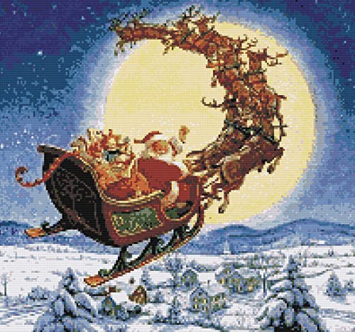 Vintage Santa Cross Stitch Pattern: Printable Santa Claus Christmas PDF Pattern, 2 Kinds of Charts, DMC (Vintage Santa Cross Stitch Patterns)