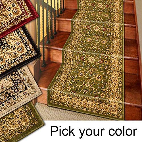 25' Stair Runner Rugs - Marash Luxury Collection Stair Carpet Runners (Sage)
