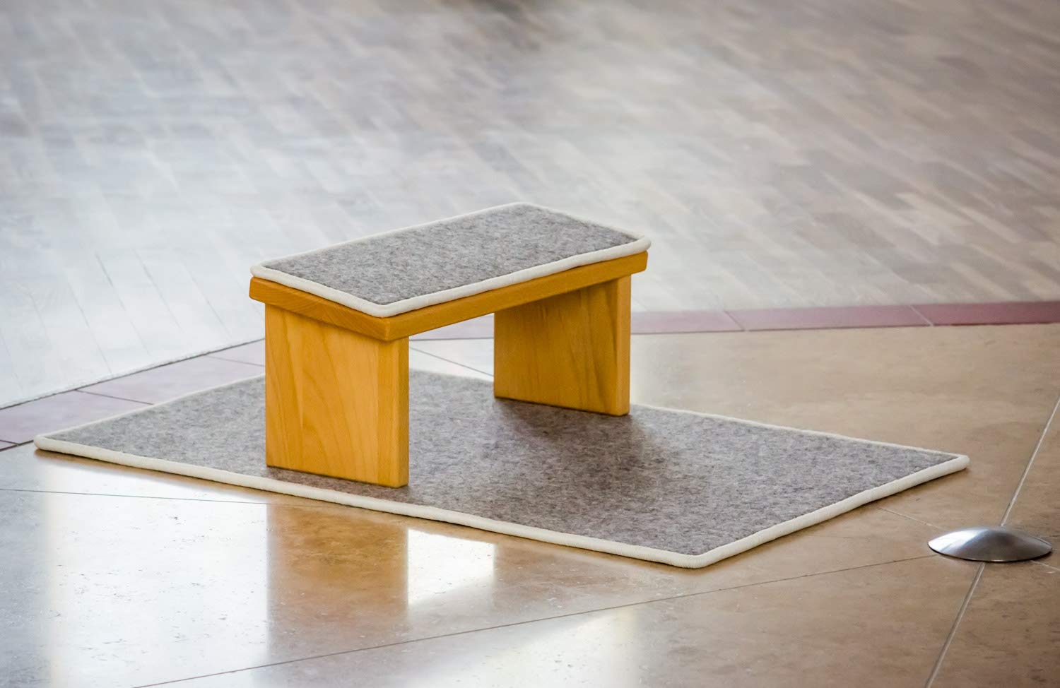 Meditationsbank Holz - Verschiedene Höhen- Buche stabverleimt - Optional mit MeditationsMatte & Polster