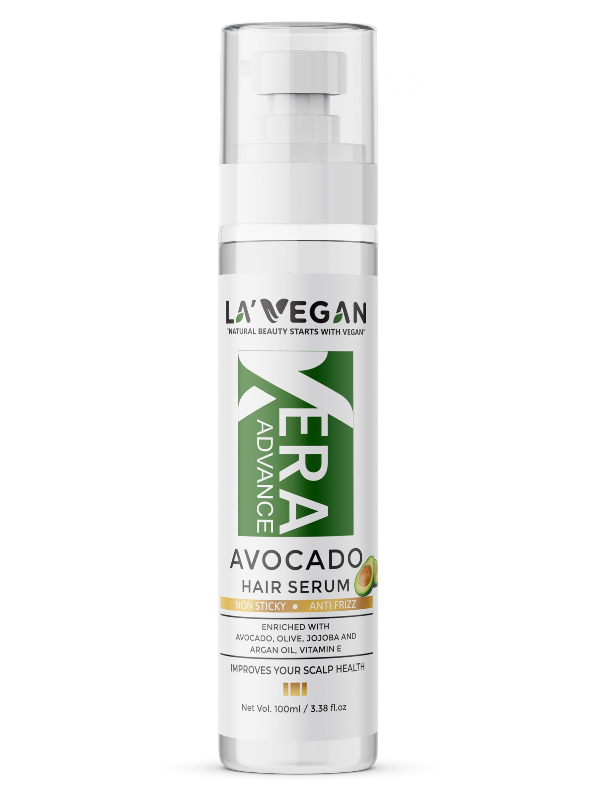 LA'VEGAN Avocado Hair Serum | For Damaged and Weak Hair — Flash AI Score 91/100