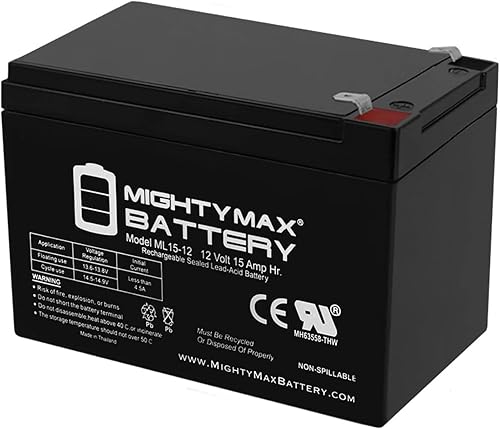 Mighty Max Battery La batería de repuesto F2 de 12V 15AH funciona con rueda de potencia modificada