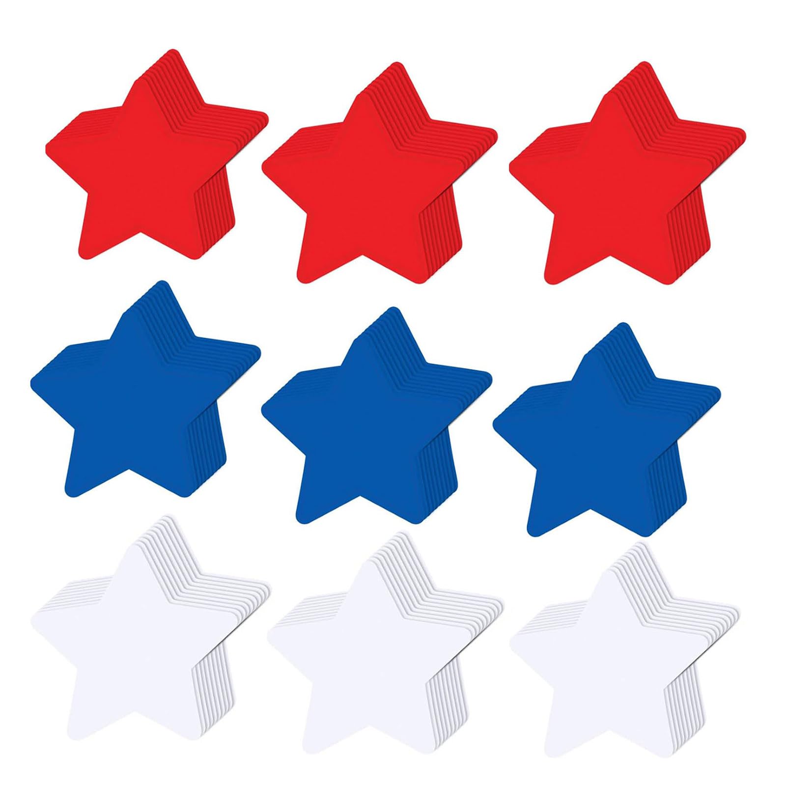 Kalttoy 150pcs Independence Day Star Cutouts Paper Star Card for Bulletins Board Classroom Wall Party Decors Schools Supplies Card