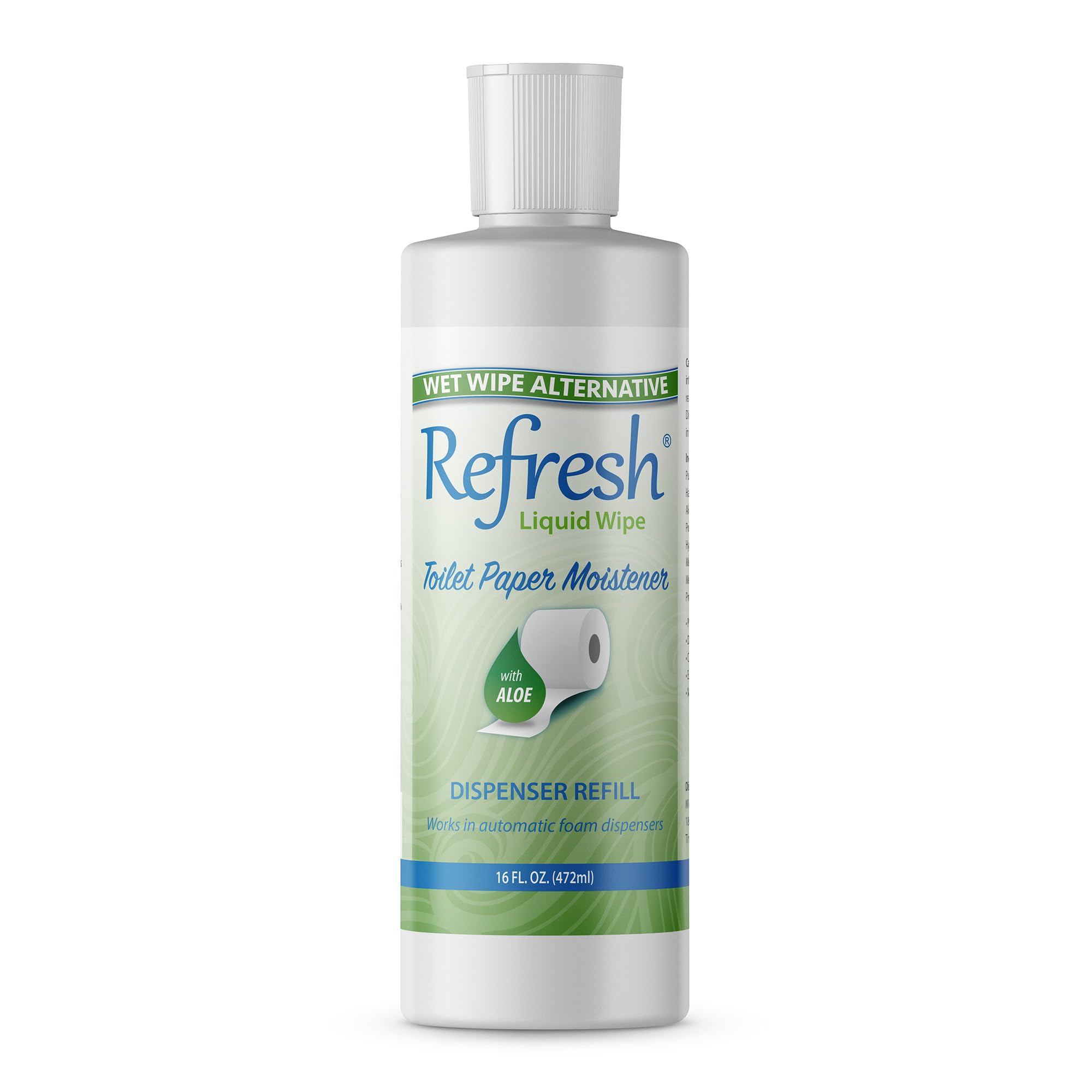 Refresh Liquid Wipe: Wkład do ekologicznego dozownika pianki do papieru toaletowego z oczarem wirginijskim i aloesem. Wkład 473,6 g (1 opakowanie).