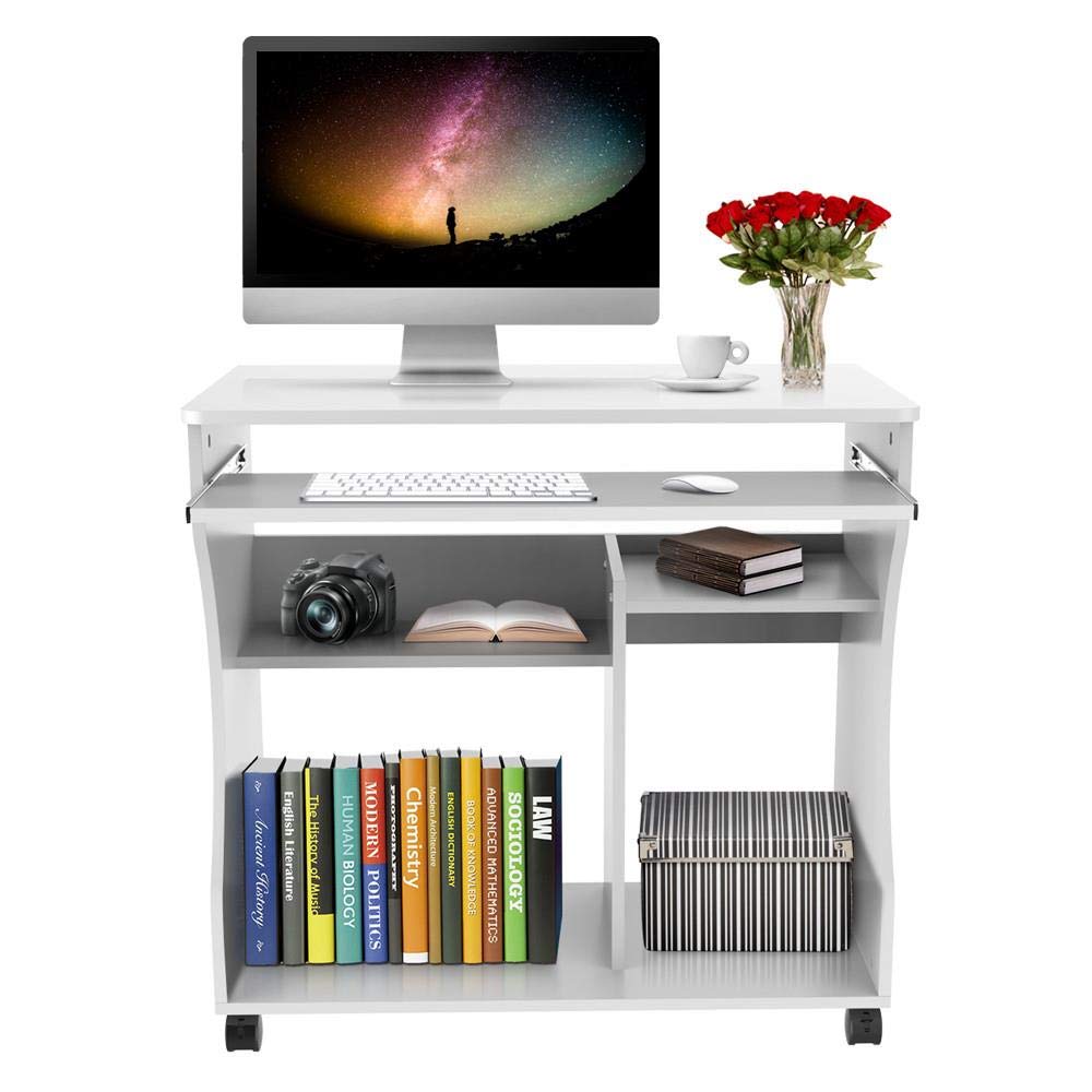 Buy Yaheetech Wood Small Computer Desk PC Laptop Workstation with