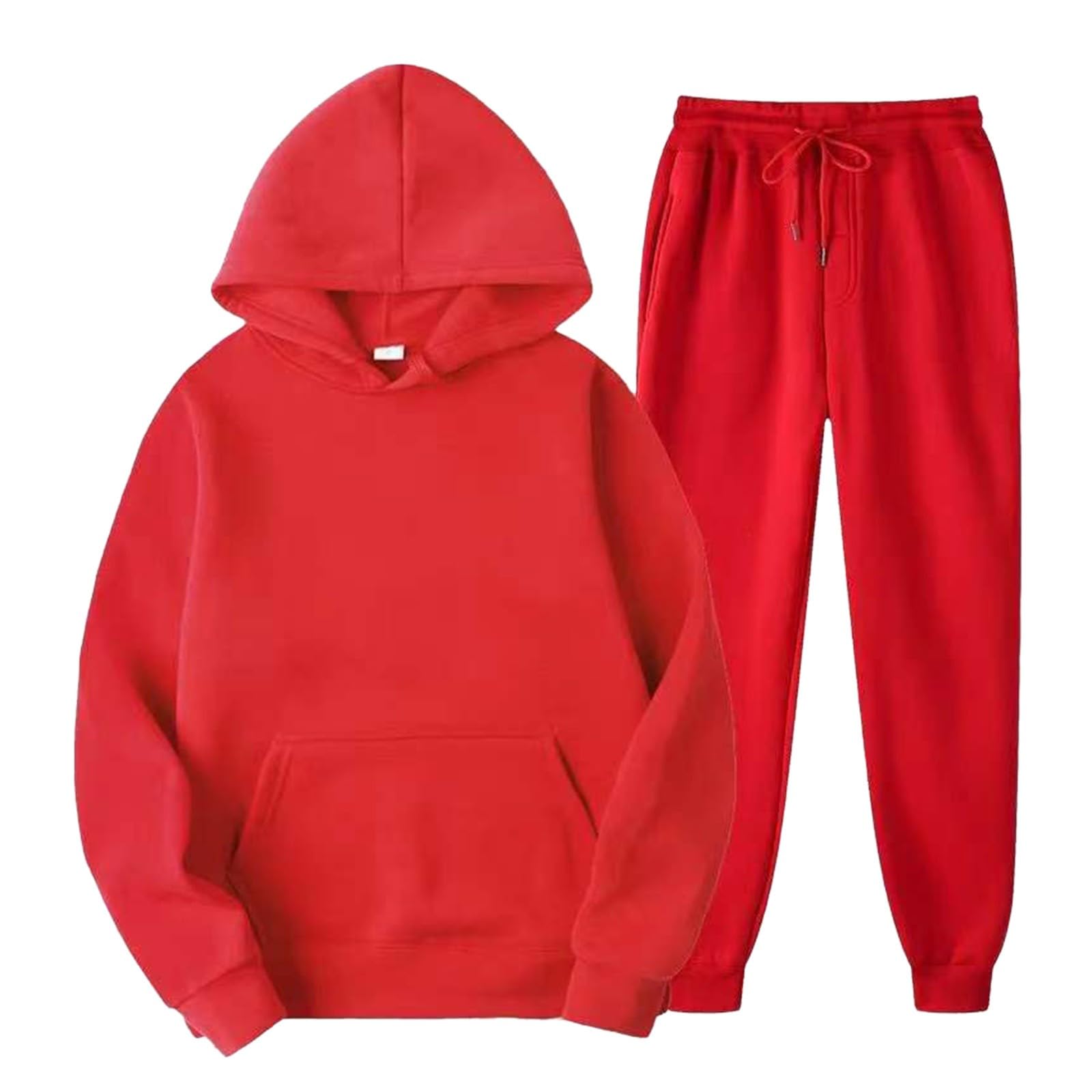 Femmes Mode Solide décontracté à Manches Longues à Capuche Manteau Sweatershirt Pantalons Longs Costume