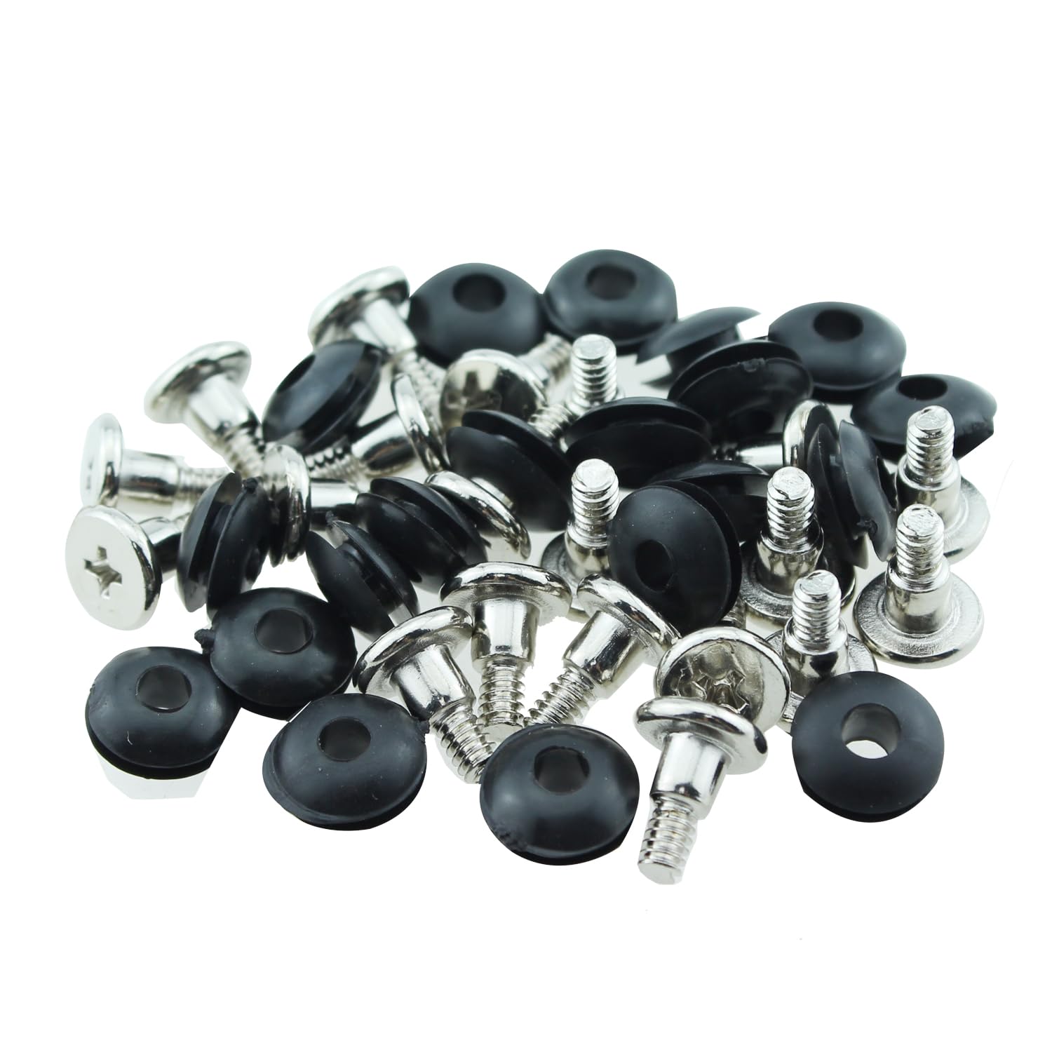 SQXBK 20PCS 3.5 Inch Anti Vibration Mounting Screws Black Hard Disc Vibration Damping Screws Suitable for Computer Chassis Cabinet