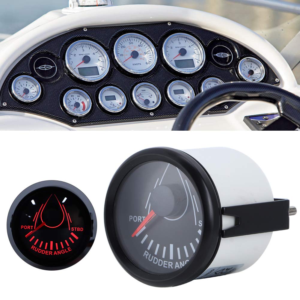 Indicateur D'Angle De Barre Universel 52 Mm pour Bateau | avec Capteur de Barre Rétroéclairage 9-32 V
