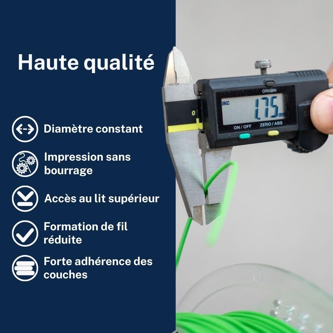 Filament de recharge AzureFilm PETG Hyper Speed de 10 kg, 1,75 mm - Sans bobine - 1 kg/charge - Pour impression 3D haute vitesse - Résistant, durable, anti-humidité (MIX)