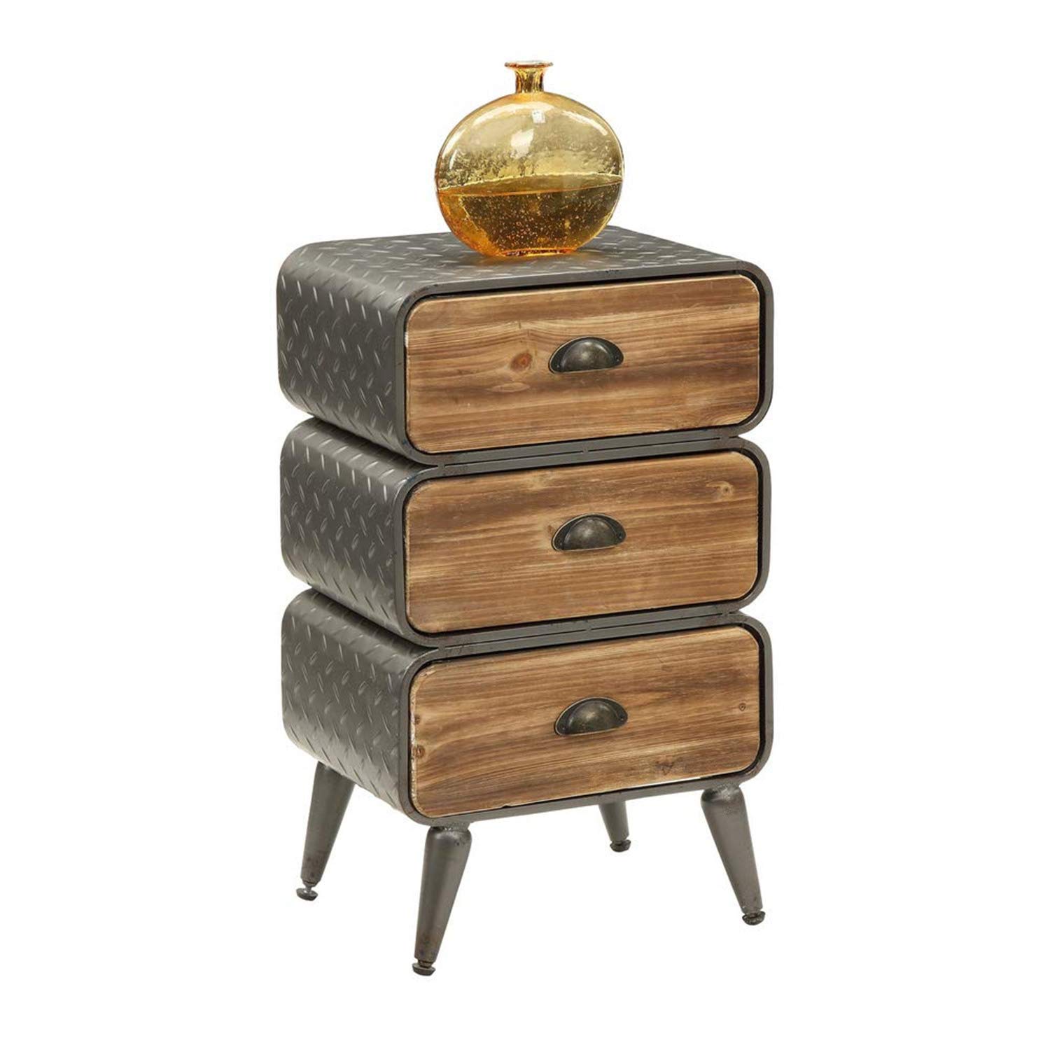 4D Concepts Urban DRAWER, Natural distressed wood/Black/Grey