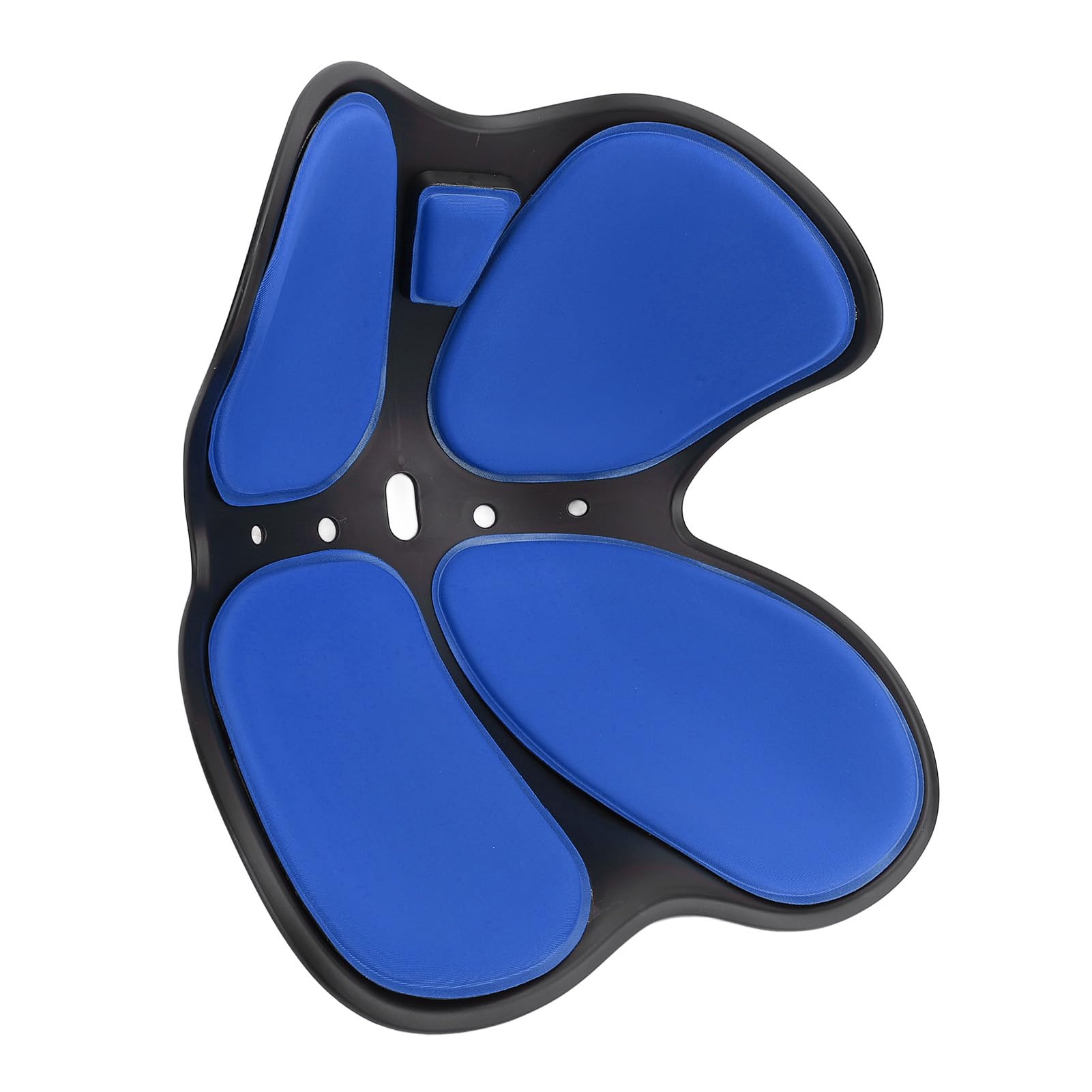 Cuscino di supporto lombare ergonomico per una migliore postura a casa, ufficio, scuola, design unico, leggero e portatile, in cotone, 41 x 37 x 33 cm (blu)