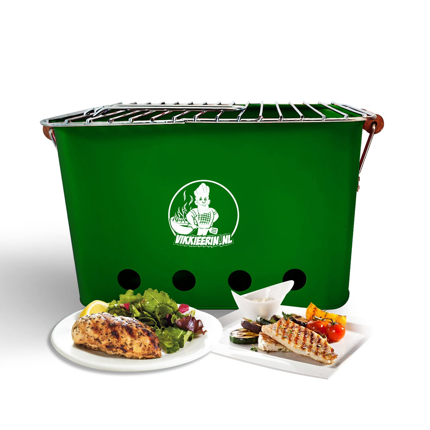 Barbecue Au Charbon De Bois Portable Et Pliable Pour Bureau, Plateau De Table, Barbecue D'extérieur – Barbecue De Pique-nique, Barbecue De Camping, Barbecue De Voyage, Mini Barbecue Pliable (35 X 26 X