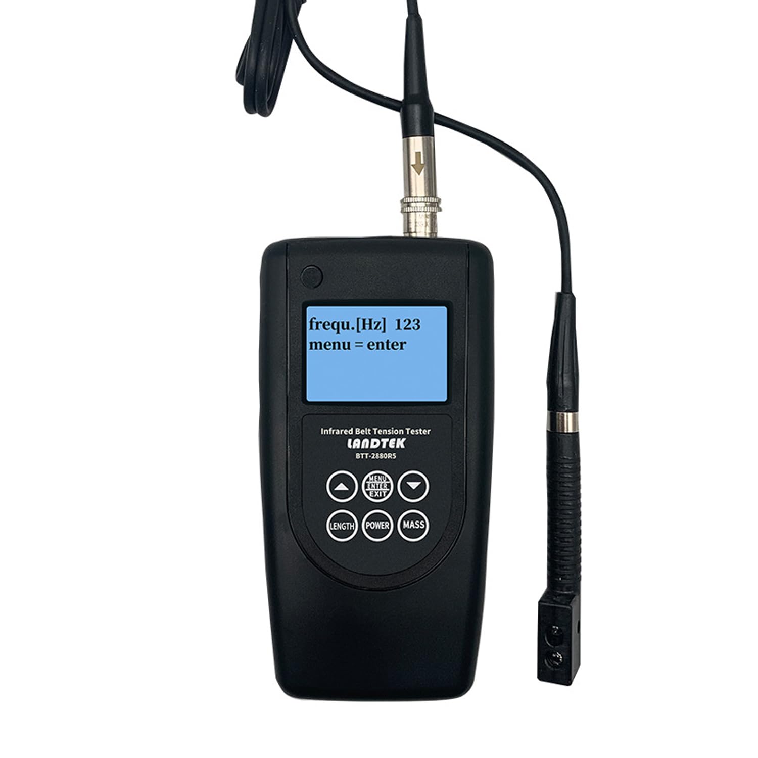 Medidor De Tensión De Correa, Tensiómetro Digital, Rango De 10 A 500 Hz, con Pantalla LCD Retroiluminada, Función De Apagado Automático, Conversión Métrica/Pulgadas, para Pruebas De Tensión De