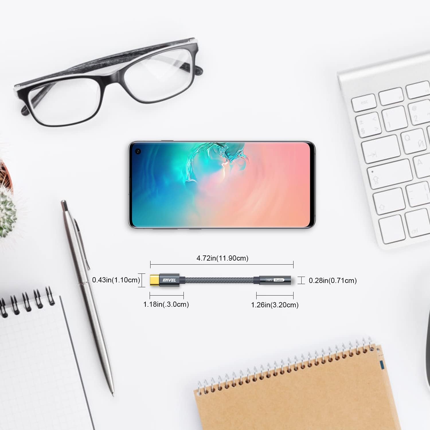 Adattatore USB C a 3,5 mm Femmina, Cavo Audio Tipo C a Aux per iPhone 15 Pro Max, Samsung Galaxy S23, Google Pixel 6