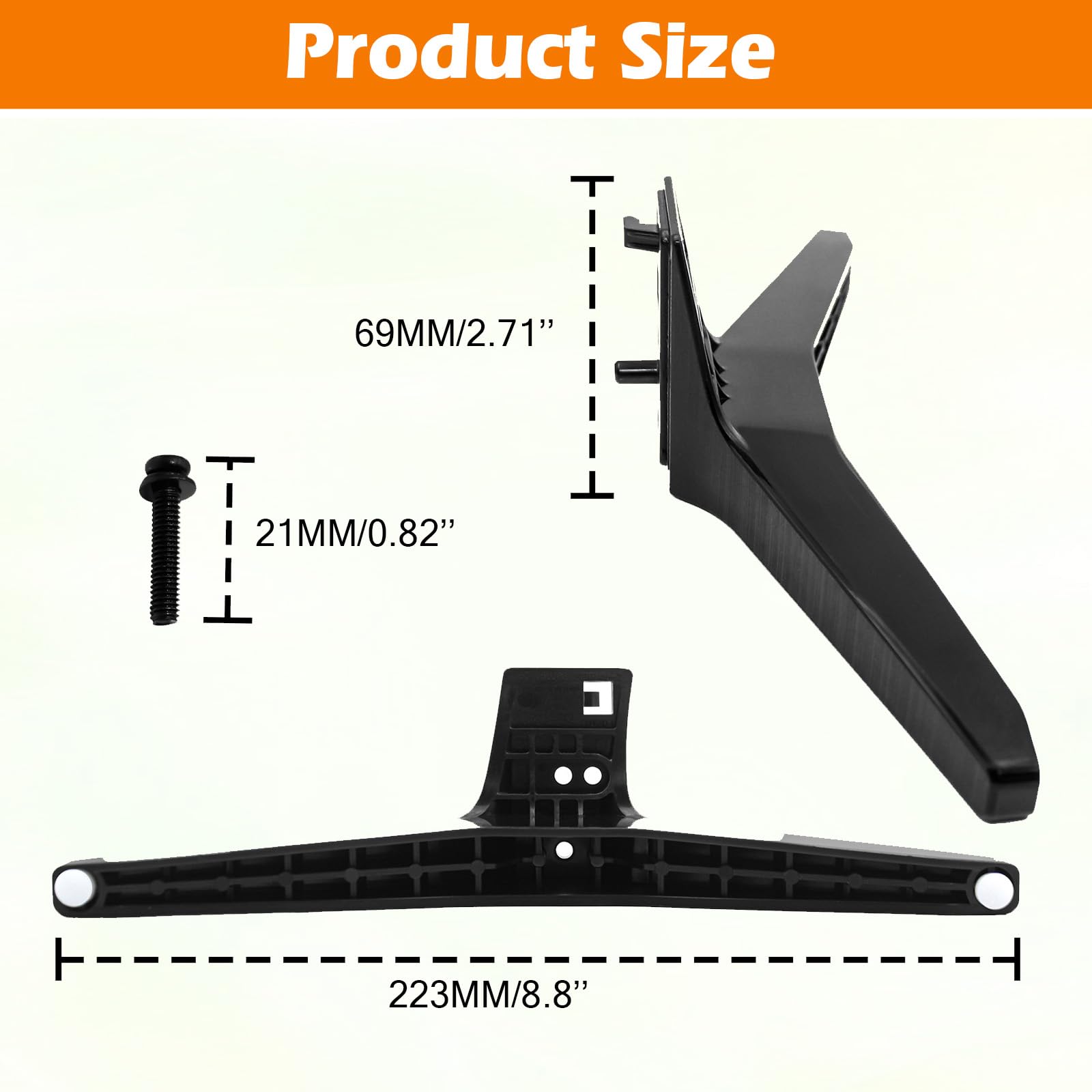 TV Standfüße Für LG Fernseher 49-65 Zoll - Universaler Ersatzsockel Schwarz