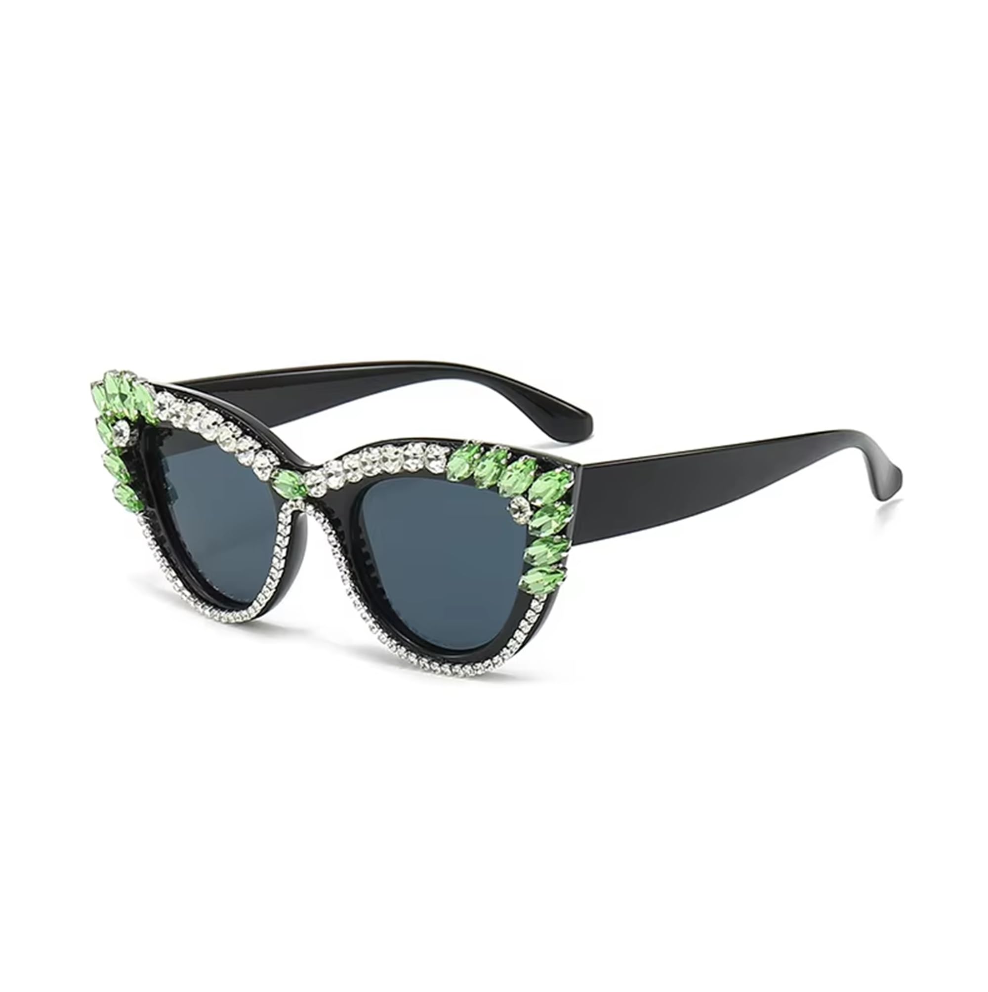 Glam Series Cat Eye Sunglasses for Women – Luxury Rhinestone Crystal Studded Fashion Shades, Oversized Bling Diamond Style Sunglasses for Party, Travel & Everyday Glam Look (M263)-image-47