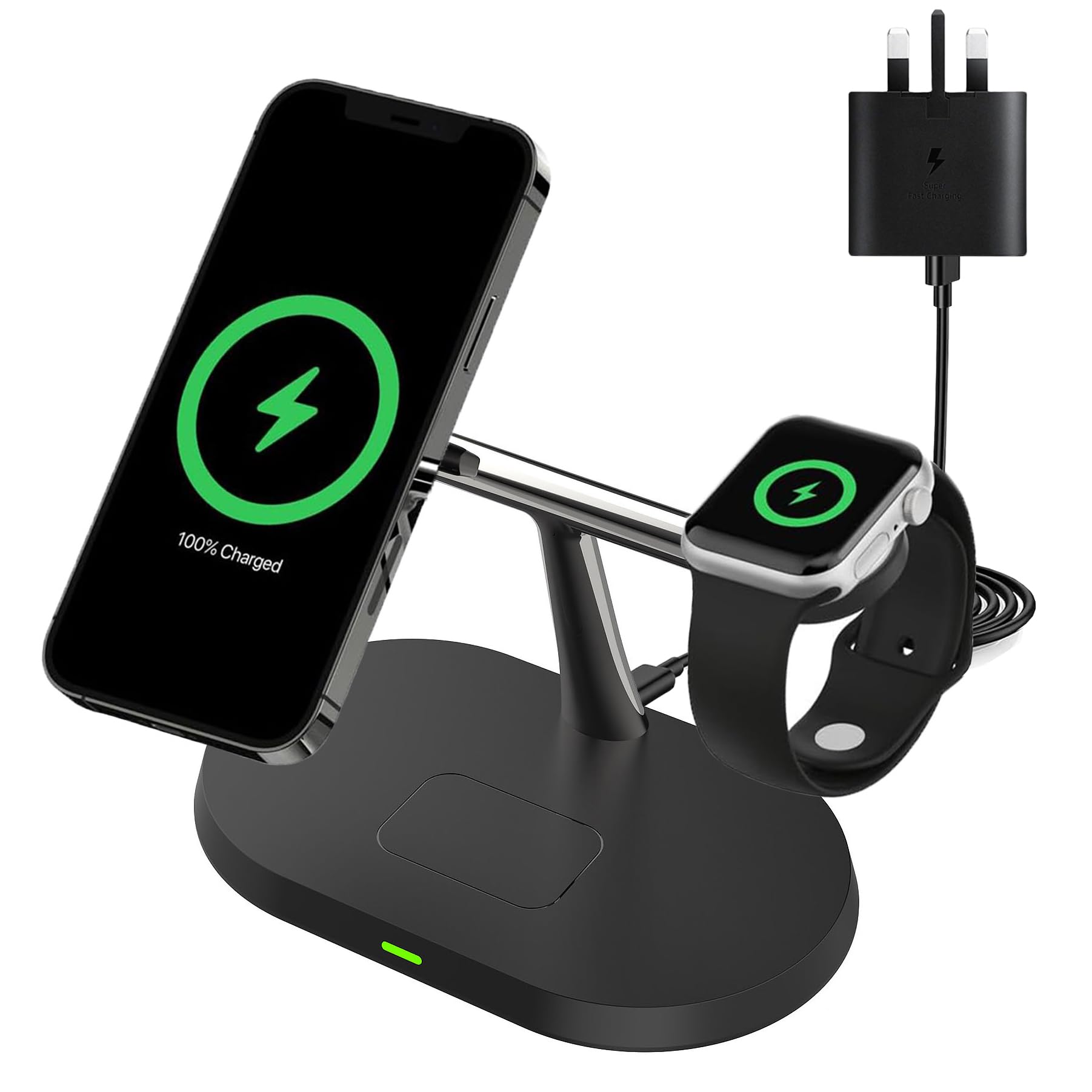 3 in 1 Charging Station Compatible for Apple Wireless Charger for iPhone 15 14 13 12 11 X 8 Series Wireless Charging Station for Multiple Devices for Apple Watch Charger for AirPods 2/3/Pro/Pro 2