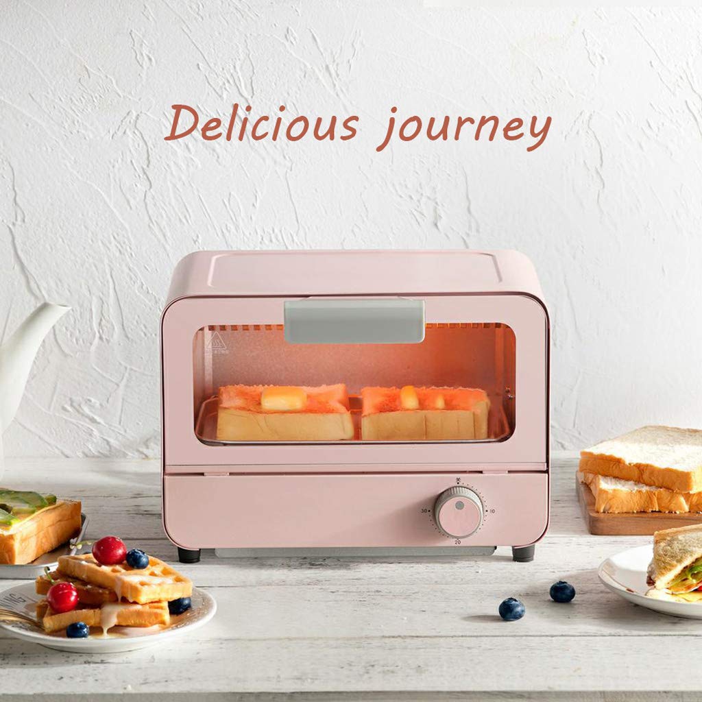 Manopola Timer Mini Forno Elettrico 6l Per Uso Domestico Maglia Estensibile/Porta In Vetro Temperato/Tubo Di Riscaldamento In Vetro Al Quarzo/Vassoio Per Scorie 800w