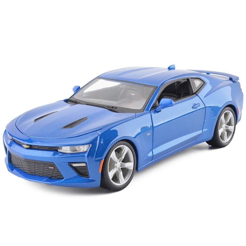 Die-Cast Vehicles Scale 1:18 Model Car/Compatible with Chevrolet/Sports Car Car Model Simulation Alloy for Collection (Color : Blue)