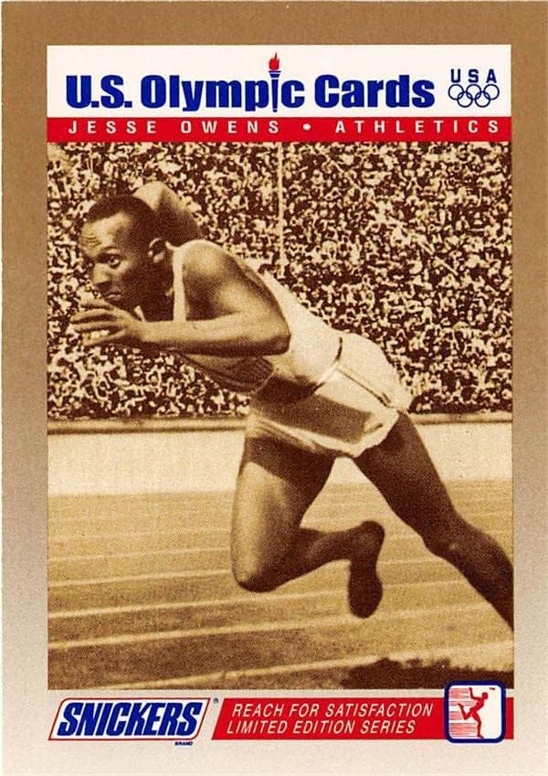 Autograph Warehouse 675660 Jesse Owens 1992 Snickers USA Olympic No.10 Track Field Athlete Ohio State Buckeyes Trading Card