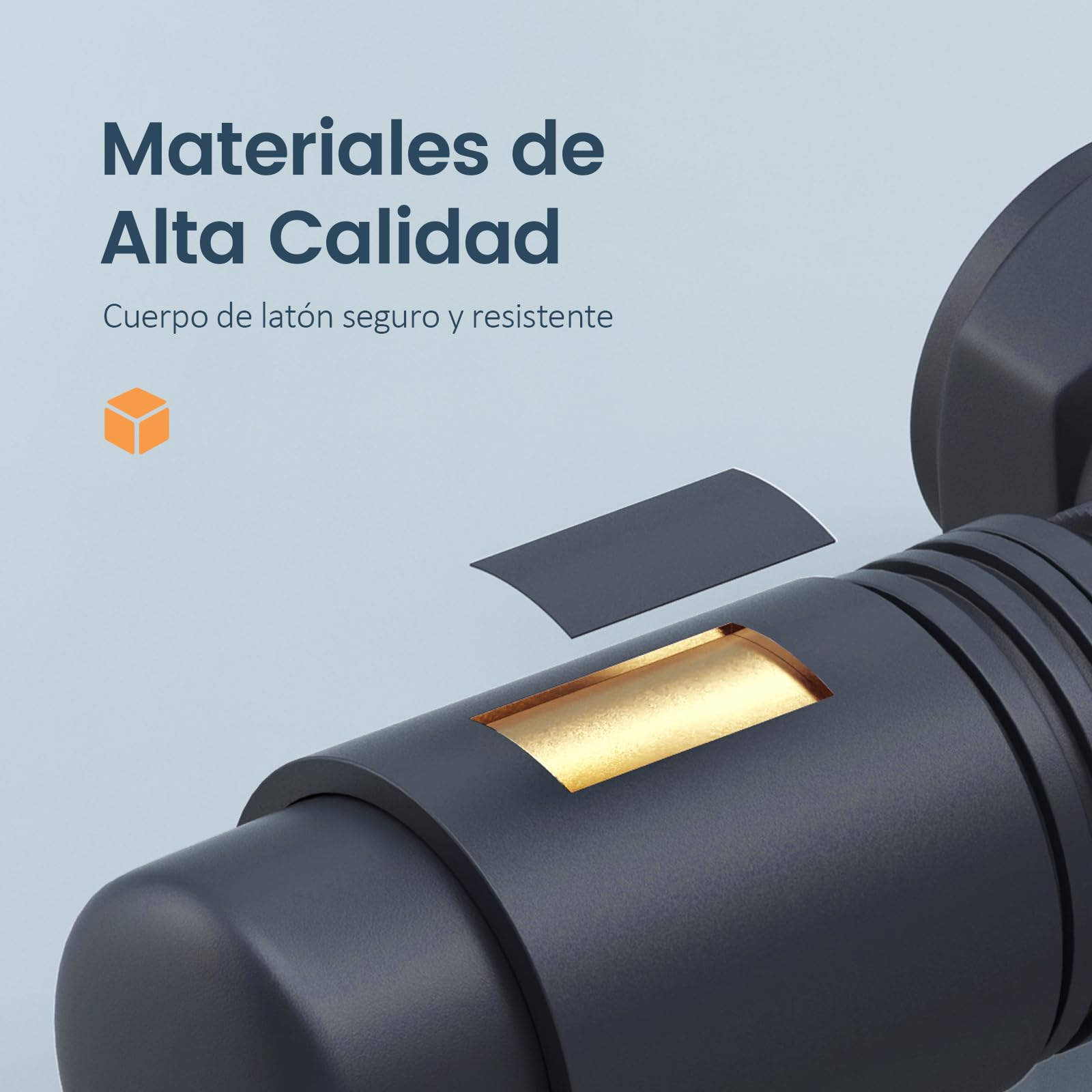 EMKE Conjunto Multiblock para Radiadores, Válvula de ángulo y en línea recta, Conexión central, Válvula de radiador con termostato, Antracita