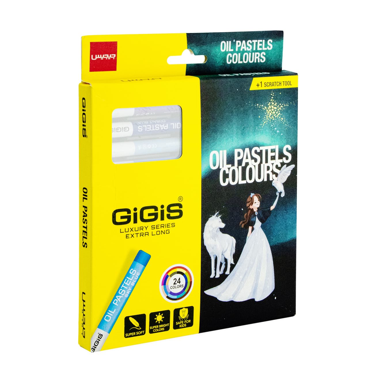 GiGiS Long Oil Pastel Colors 24-Pieces