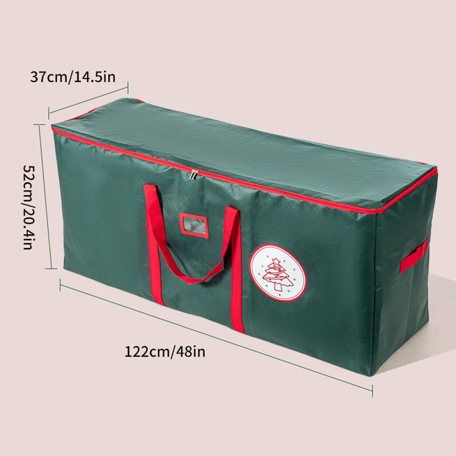 Yajuyi Borsa Porta Albero di Natale Custodia Organizer Contenitore Maniglie Rinforzate Materiale Impermeabile Salvaspazio Adatta a Utilizzo Familiare Garage, Verde