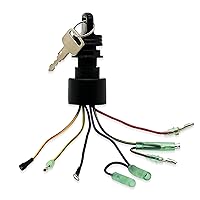 Vista 4 de Llave de interruptor de encendido de barco 87-17009A5 87-17009A2 para motor fuera de borda Mercury Mariner 3 posiciones Off-Run-Start 6 conectores