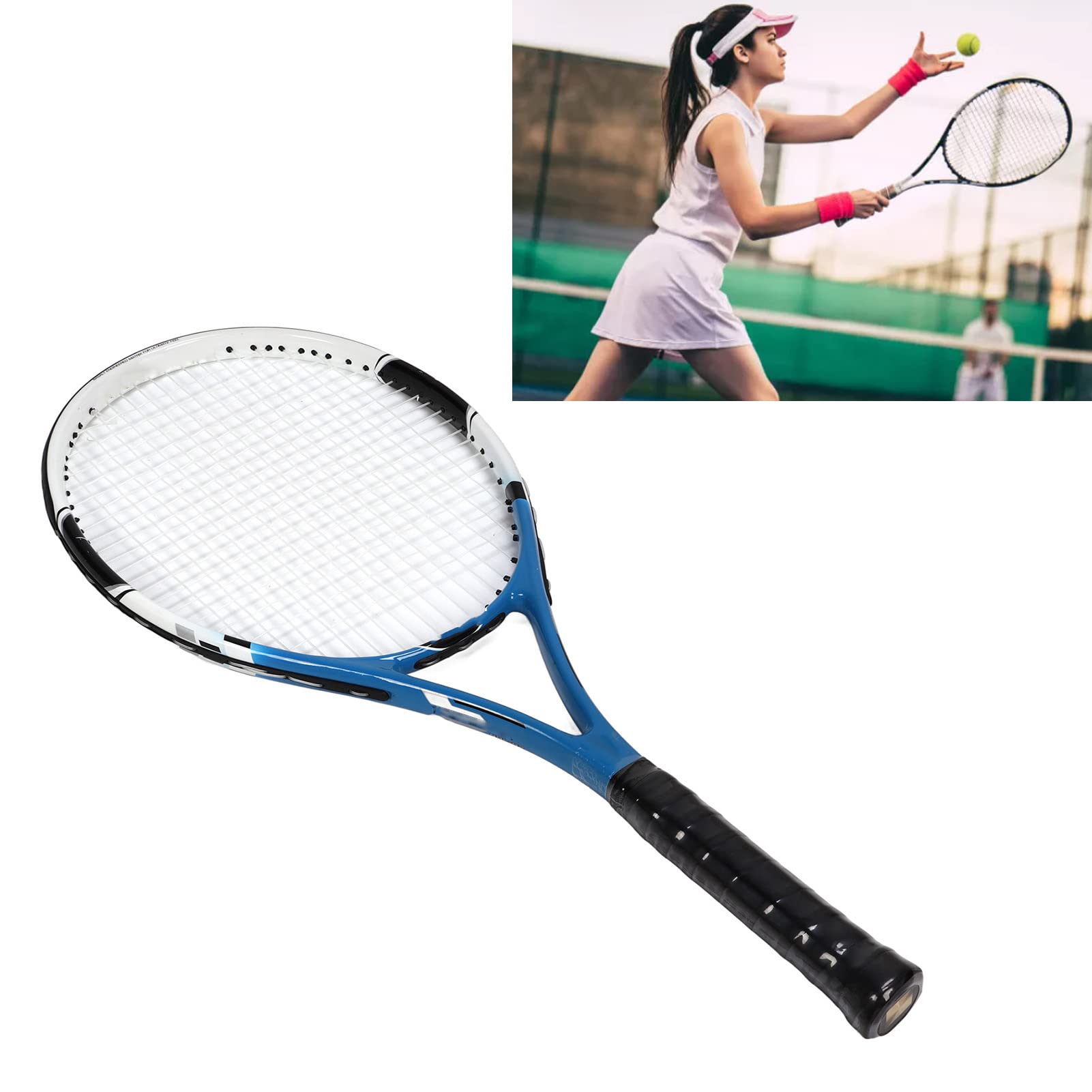 Raqueta de Tenis de Carbono Raquetas de Tenis Profesionales ultraligeras para Entrenamiento Competición Recreación Material de Fibra de Carbono 68,5 x 27 cm Incluye Bolsa