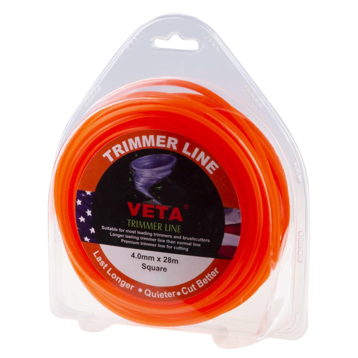 Veta 131614 Tırpan Misina Pro 4.0Mm 28M Turuncu 4 Köşe