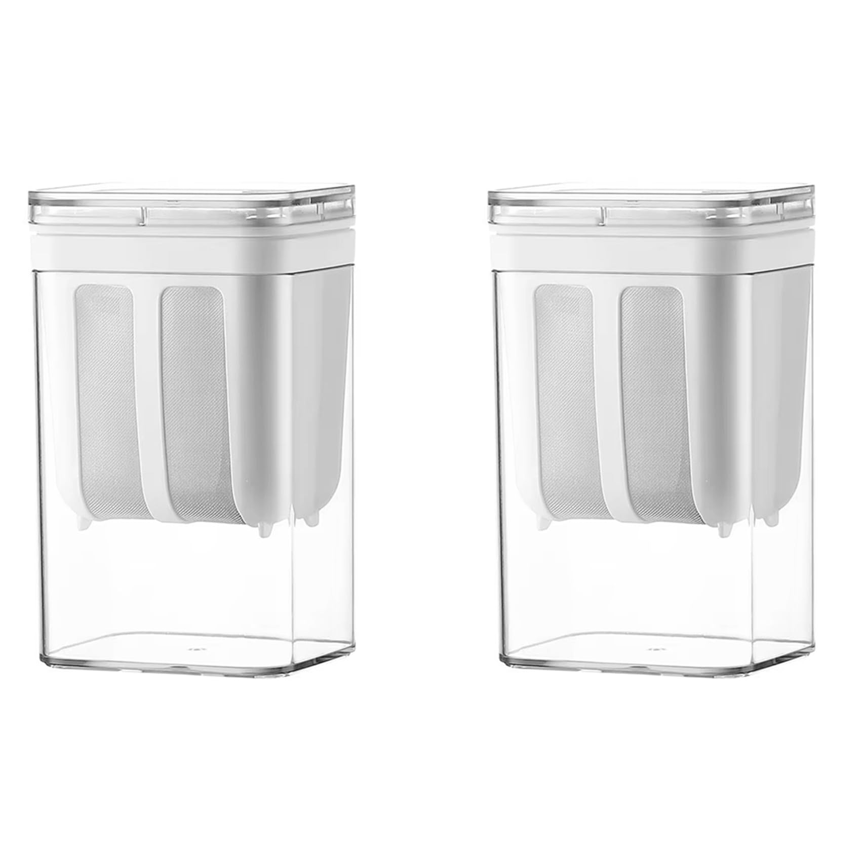 Hndhbfgrt 2X 1100ml Yogurt Filter and Strainer Fine Mesh Transparent Box Homemade Screen Cheese Moisture Seperator Maker