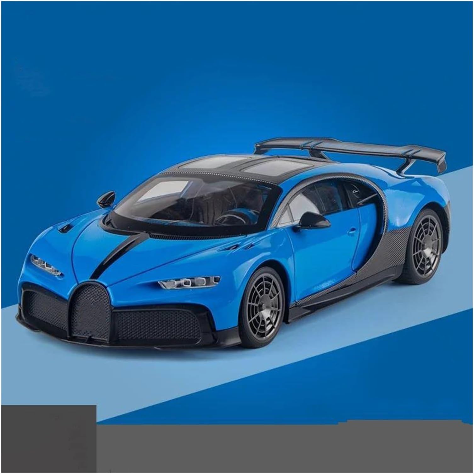 Scale Die-Cast Model Car 1:18 For Bugatti For Chiron Alloy Car Model Diecast Collections(Blue)